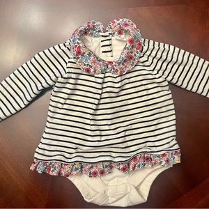 Baby Gap Floral Striped Dress Girl 6-12 Months